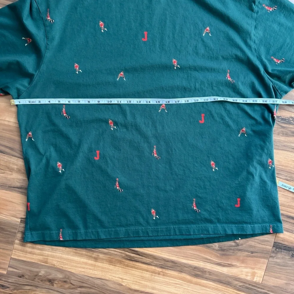 Jordan Holiday Green All Over Jumpman Graphic Print Men's Shirt